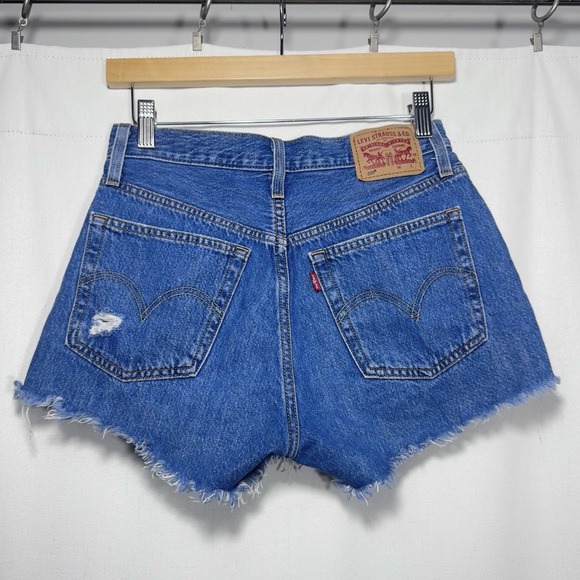 Levi’s 501 High Waisted Denim Shorts - Picture 2 of 5